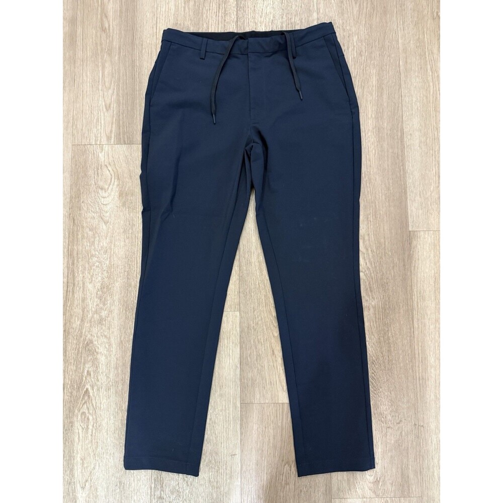 Ministry of Supply Kinetic Pants Mens 34 Regular Navy Blue Performance Stretch